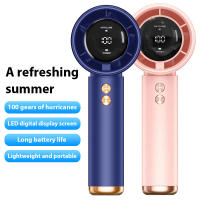 Abanico Portátil 2025 100 Velocidades Turbo Refrigeración Ajustable Recargable Mini Abanico Con LED Pantalla De Energía Para Exteriores - details 0