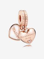 Pandora - Charm Colgante dividido "Siempre estás en Mi Corazón"-Baño de Oro Rosa de 14 K - details 0