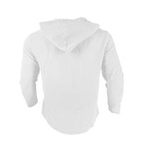 Camisa Casual Para Hombre De Color Sólido Con Capucha Y Cuerda Ajustable De Algodón Y Lino Estilo High Street Top Versátil Para El Día - details 9