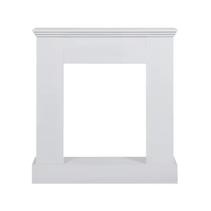 Rebecca Furniture Marco Chiminea Decorative Madera Blanco Modern 98x93x23 - 1