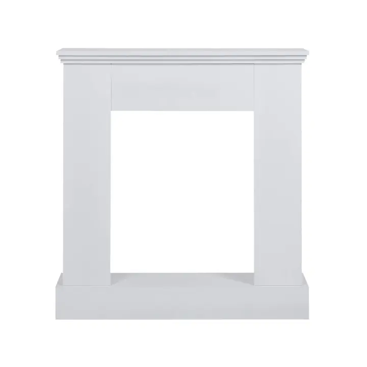 Rebecca Furniture Marco Chiminea Decorative Madera Blanco Modern 98x93x23 - 1