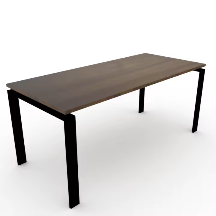 OFICIT Mesa Nogal estructura CLASSIC negro, ideal para Hogar, Estudio, Trabajo, Despacho, Oficina. - 1