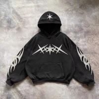 Sudadera De Capucha Retro Gótica Para Hombre Y Mujer Estampado Gráfico Hip Hop Punk Grunge Casual Suelta Streetwear Otoño E Invierno - details 3