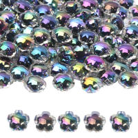 10Pcs Abalorios Flor Negra AB Transparente Para Creación De Joyas Pulsera Y Pendientes DIY Suministros De Manualidades - details 4