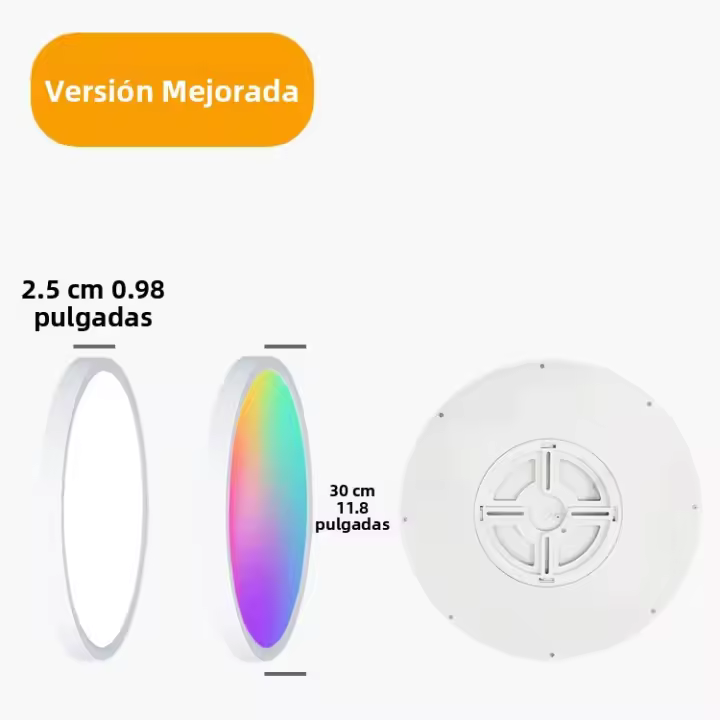 Lámpara LED Moderna 24W Control Remoto Por Alexa Google Siri Luz De Techo Dimmable WiFi Horario RGB+CW+WW Compatible Con HomeKit - 1