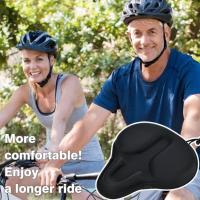 Cubierta De Asiento De Bicicleta Para Ejercicio Confortable C6 Gran Tamaño De Esponja Y Gel Almohadilla De Sillín Para Mujeres Y Hombres - details 0