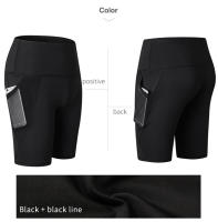 Shorts De Yoga Para Mujer Verano 2023 Cintura Alta Compresión Secado Rápido Running Fitness Con Diseño De Bolsillos - details 7