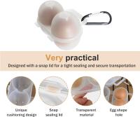 2 Girds Egg Holder Container, Plastic Egg Storage Box Shockproof Protection, Portable Egg Tray Carriage Dispenser - details 1