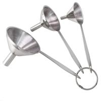 Juego De 4 Funnel De Acero Inoxidable 304 Con Cepillo De Limpieza Para Transferir Aceites Esenciales Líquidos Espices - details 0