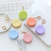 Cartera De Monedas Mini Redonda De Silicona En Colores Caramelo Para Niñas Y Mujeres Monedero Con Cierre De Cremallera Estilo Moda - details 0