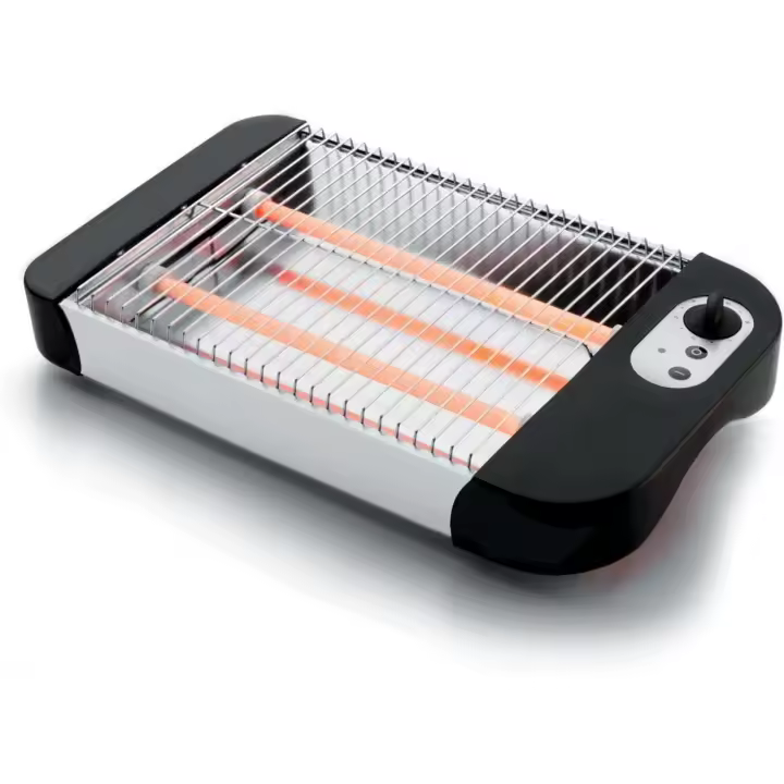 Tostador de Pan Plano de 600W / Material de Acero Inoxidable – Para Hogar, Cocina y Hostelería / 2 Tubos de Cuarzo – Ideal para Pan y Pastelería - 1