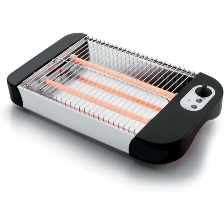 Tostador de Pan Plano de 600W / Material de Acero Inoxidable – Para Hogar, Cocina y Hostelería / 2 Tubos de Cuarzo – Ideal para Pan y Pastelería - 1