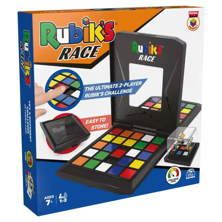 SPIN MASTER - RUBIK'S - RUBIKS RACE GAME - Juego de Mesa Clásico de Secuencias Lógicas - Carrera de Rubik's - Juego de Lógica Uno Contra Uno para Dos Jugadores - 6066927 - Juguetes Niños +8 años - 1