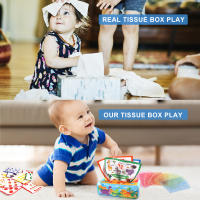 Juguete Sensorial De Montessori Para Bebés Caja De Tissue Suave Estuffed Juego Educativo De Aprendizaje Para Niños Pequeños De Alta Contraste Y Alto Contraste - details 7