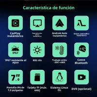 Pantalla Táctil Portátil Para Motocicleta 7 Pulgadas Con Navegación GPS IPX7 Impermeable Soporte Wireless Carplay Y Android Auto - details 3