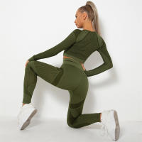 SSIT
Conjunto de Yoga sin costura Para Mujer, ropa Deportiva de 2 piezas, Short Top, sujetador, Leggings, traje de entrenamiento Para Gimnasio - details 42
