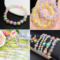 Kit De Bolas De Cabello En Forma De Corazón Y Estrella Acrílicas Para DIY Joyería Hechas a Mano Colores Macarón 177 Piezas - details 5