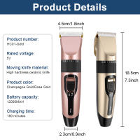 Recortadora De Pelo Para Perros Y Gatos USB Recargable Set De Peluquería Para Mascotas Apto Para Perros Gatos Conejos Color Oro Y Rosa - details 6