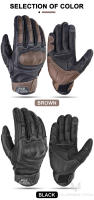Guantes De Motociclista Retro De Verano Para Hombres Y Mujeres En Cuero Perforado Con Dedos Complejos Para Motocross Equipamiento De Moto M-XXL - details 4