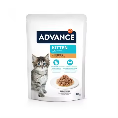 Advance Kitten Pollo Salsa Sobres Para Gatos 12 X 85 Gr - 1