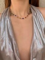 Bohemian Colorful Long Y Shape Necklace, Women's Vintage Gold Metal Crystal Pendant Necklace, Summer Holiday Jewelry Gift - details 7