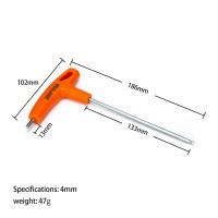 Llave De Allen Hexagonal ZTTO Con Adaptador Quick Snap 2 En 1 Cabeza Plana Y Sférica Acero Cromo Vanadio Tamaños 2/2.5/3/4/5/6/8/10 Mm Herramienta Universal Para Bicicletas - details 11
