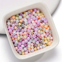 Cuentas De Vidrio Sobre Para DIY 10g Lote De 4mm Colores Jalea Redondas Espaciadoras Para Pulseras Collares Joyería - details 0