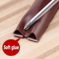 Tira De Sellado De Puerta De Silicona Autoadhesiva Protector De Ranura Acolchado Reducción De Ruido Y Viento Accesorio Doméstico Blanco/Marrón - details 4