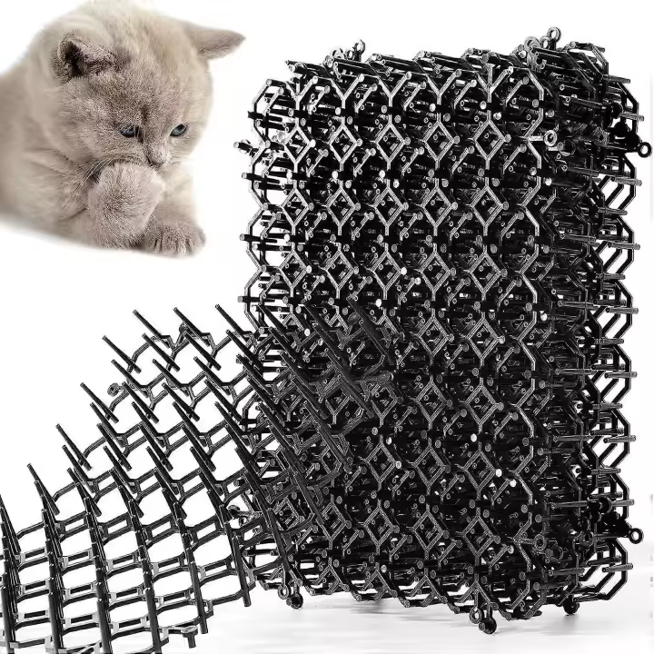 Paquete de 12 alfombrillas rascadoras con púas para gatos (15,5 x 20 cm), repelentes para gatos y perros con rejilla de púas. - 1