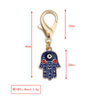Lucky Eye Set De 3 Llaveros Con Piedras De Ojo Turco Y Mano De Fatima Llavero De Aleación De Metal Para Coche Y Bolso - details 37