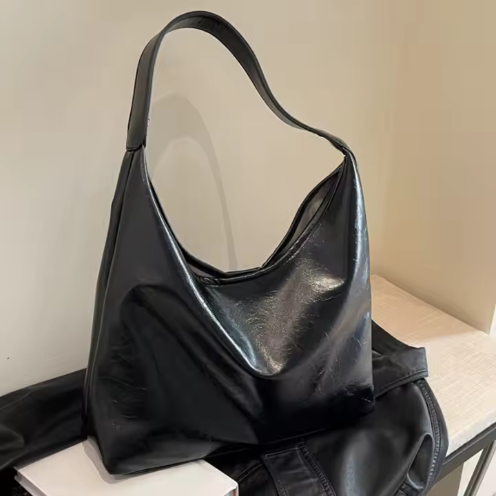 Bolso de mano de cuero PU elegant para Mujer, Bolso de Hombre Vintage Rojo vino, Bolso de viaje Grande, Bolso de mano versátil - 1