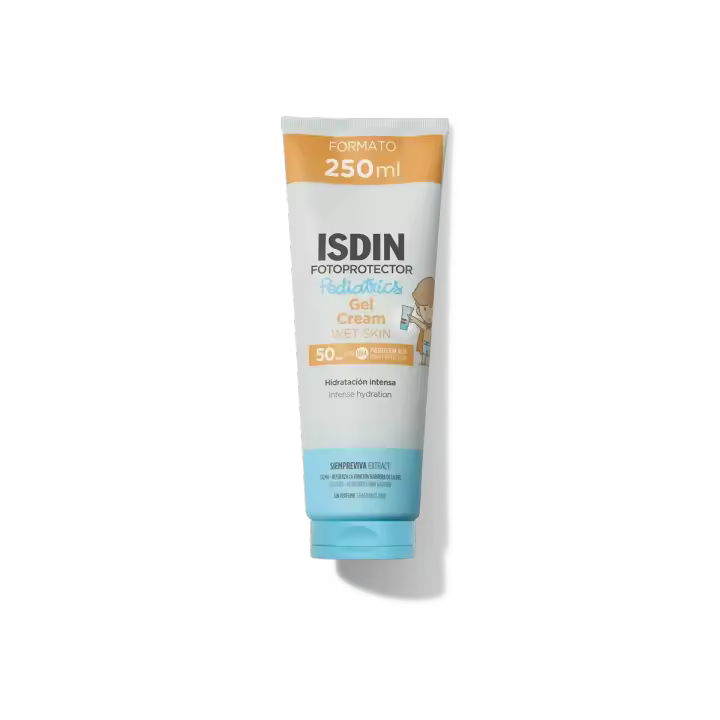 ISDIN FOTOPROTECTOR Gel Cream Wet Skin Pediatrics SPF 50 250 ML - Protector solar corporal con textura gel crema - 1