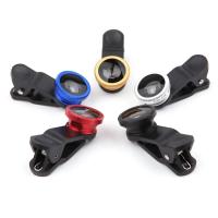 Lente De Pescado 3en1 0.67X Ancha Fisheye Macro Lentes Cámara Kit Con Clip Universal Para iPhone 16 Xiaomi Huawei - details 1