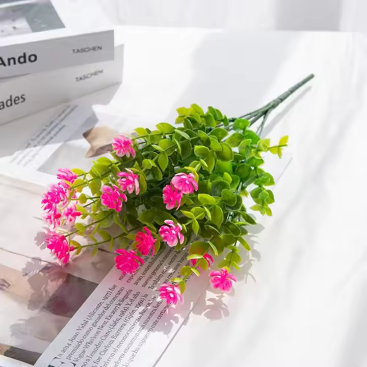Eucalipto Artificial De Plástico Para Boda Decoración De Navidad Y Festivales Arreglo Floral Para El Hogar Y Arco Externo Plantas Falsas - 1