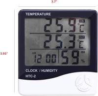 Metros De Temperatura Y Humedad Digital LCD HTC-2 Estación Meteorológica Con Reloj Para Interior Y Exterior AOKIN - details 1