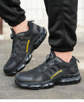 Botas De Seguridad Para Hombre Con Punta De Acero Transpirables Y Ligeras Zapatos De Construcción Con Botón Rotativo Suela De Goma Cómodas Para Todas Las Estaciones - details 14