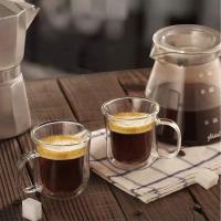 Taza De Cerveza Y Café De Vidrio Doble Muralla Resistente Al Calor Conjunto De Tazas De Whiskey Y Té Ecológico Transparente Para El Hogar - details 1