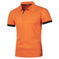 Camisa Polo Para Hombre Verano Manga Corta Ligera Con Cuello Redondo Estilo Callejero Transpirable Top Sólido De Negocios Básico - details 3