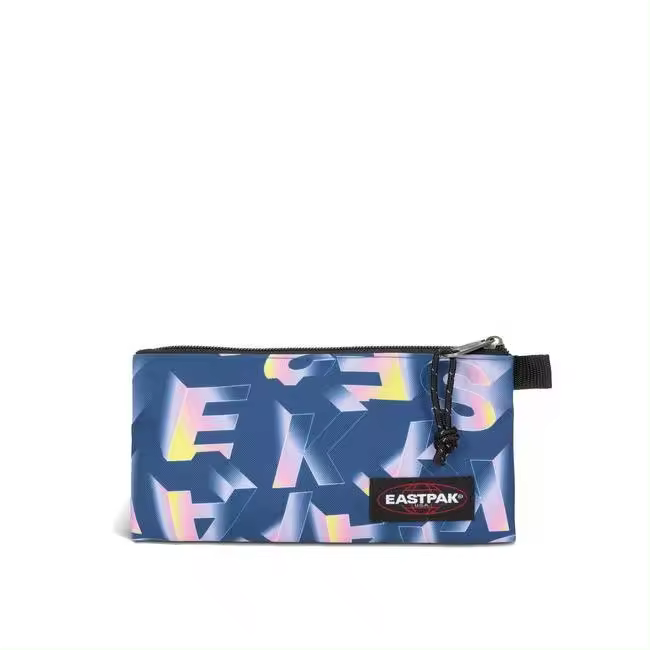 Estuche escolar EASTPAK FLATCASE BLOCKTYPE con diseño de bloques - Organizador espacioso para útiles escolares y oficina - 1