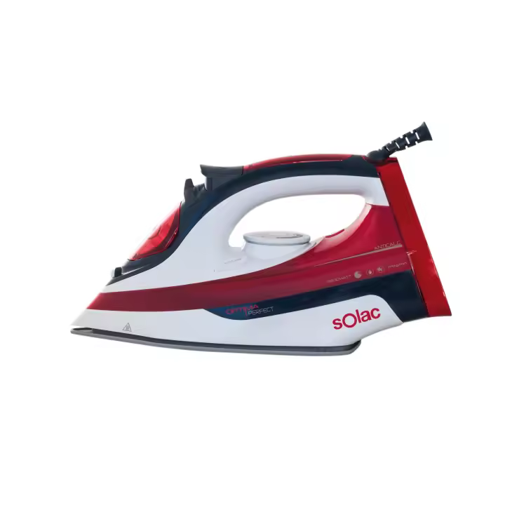 Plancha plancha de hogar SOLAC PV2014 Optima Perfect  | Suela de cerámica, Vapor continuo 35 g/min, 2600w, Rojo, Blanco - 1