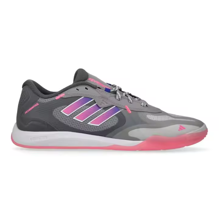 botas futbol sala adidas Fevernova Court IN - Gris Dos/Rosa/Azul Lúcido  IG3148 - 1