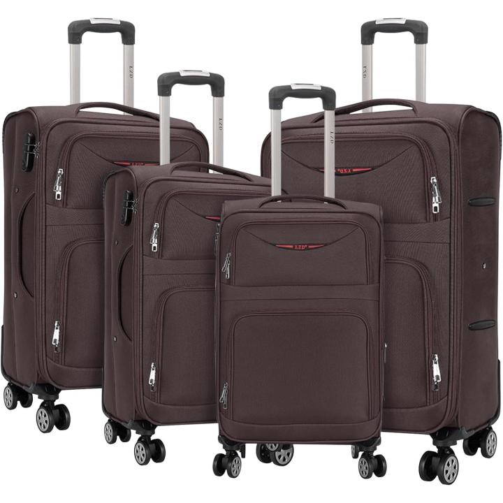 Artree Juego de Maletas de Tela 4 Piezas Trolley Elegantes