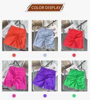 Shorts De Yoga De Cintura Alta En Color Sólido Levantamiento De Glúteos Transpirables Secado Rápido Para Fitness Ciclismo Running - details 5