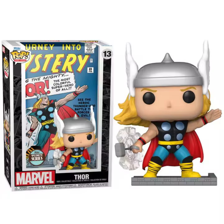 Figura Pop Comic Cover Marvel Classic Thor-Figura de Vinilo Coleccionable - Idea de Regalo- Mercancia Oficial - Juguetes para Niños y Adultos - Movies Fans - Muñeco para Coleccionistas y Exposición - 1