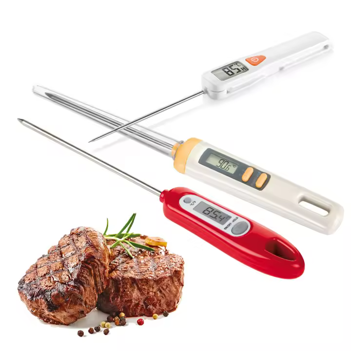 Tescoma - Termómetro de aguja digital, termómetro carne, termómetro asado, termómetro digital , termómetro digital plegable - 1