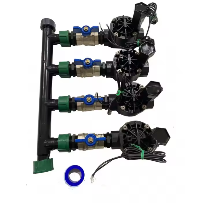 RAIN BIRD Sistema de Riego Automático para jardin de 4 zonas con Electroválvula Rain Bird HV 1" 24v. Uso con Programadores Eléctricos - 1