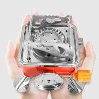 Estufa Portátil Para Camping Y Montañismo Antigolpes Y a Prueba De Viento Para Tanque De Gas De Viajes Y Picnics - details 3