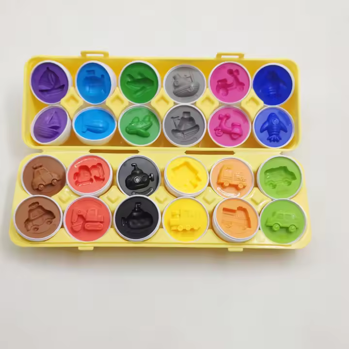 12Pcs Juego de huevos Plástica, Juguetes Niños 2 años, Puzzle Juegos de huevos Colores Clasificación Juegos, Educativos Geométricos para Niños y Niños 1 2 3 años - 1