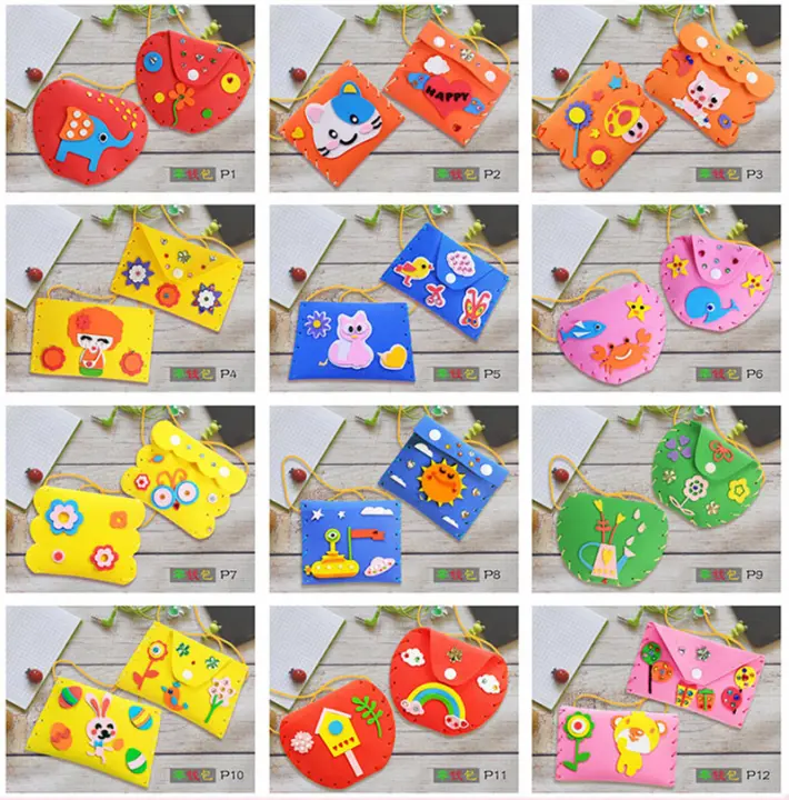 Kit De Manualidades Para Niñas Principiantes 5PCS Sew Your Own Purses Sewing Bags Proyecto De Actividades Grupales Para Jóvenes Escolares Regalo De Juguete - 1