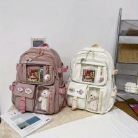 Mochila Grande Para Estudiantes De Secundaria Y Bachillerato Estilo Coreano Para Niñas Material De Nylon Con Lining De Poliéster - details 6